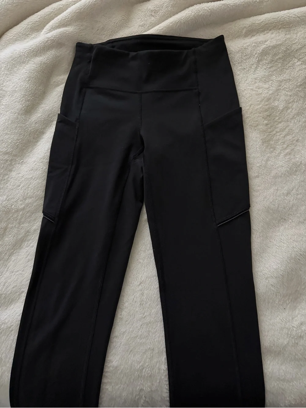 lululemon athletica Black Performance Leggings with Reflective Logo